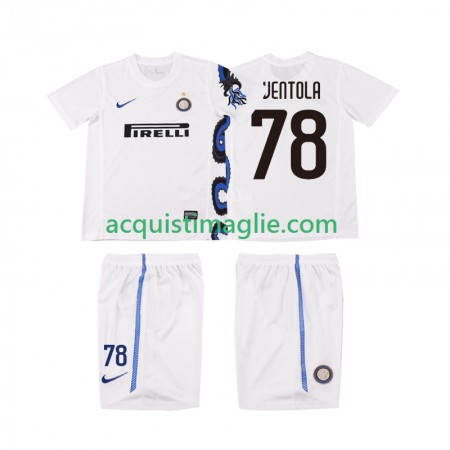 Divisa di Calcio Inter Milan VENTOLA 78 2010 2011 Retro Bambino Trasferta